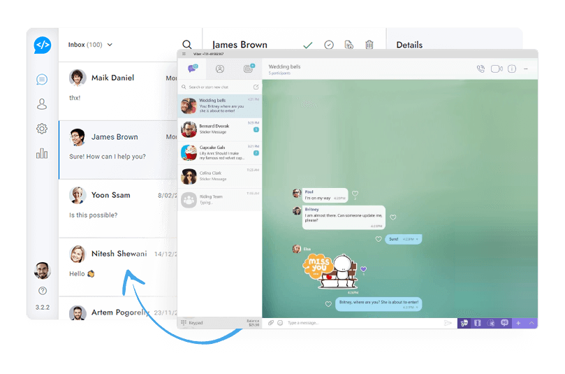 Viber chat integration